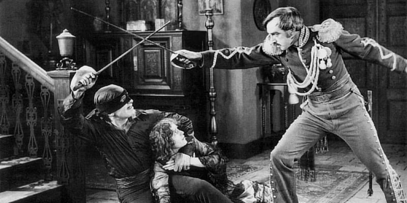Douglas Fairbanks en el papel del Zorro - La Marca del Zorro (1920)